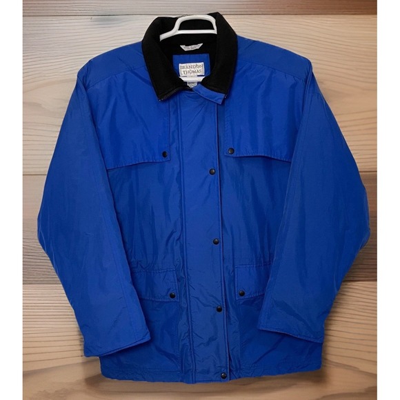 Brandon Thomas Outdoor Jacket Sport Coat Women's XL Snaps Full Zipper Royal Blue - Picture 1 of 9